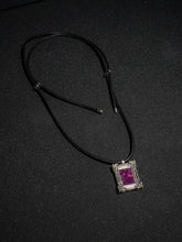 25 year series stabilized wood necklace | purple H